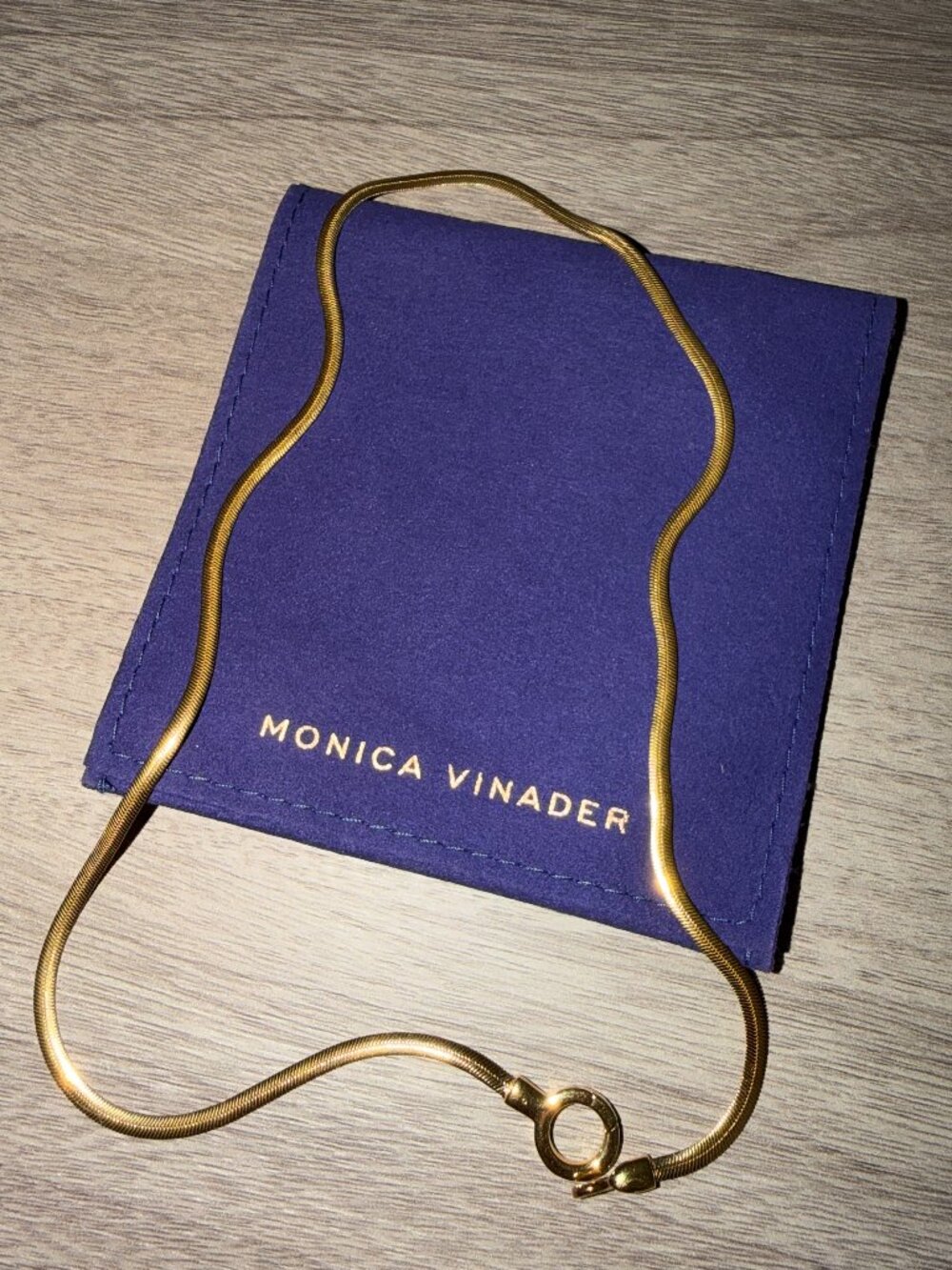 MONICA VINADER - 18" Snake Chain Necklace in 18k Gold Vermeil